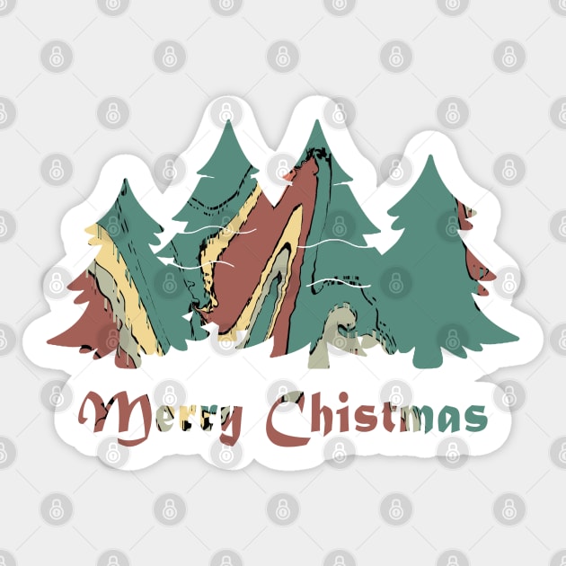 Patterns Christmas Trees Sticker by Merchsides